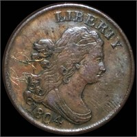 1804 Draped Bust Cent XF+