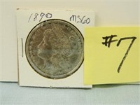 1890 Morgan Silver Dollar - MS60