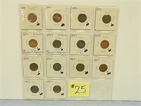 (14) Indian Cents, 1881, 89, 90, 91, (3) 97, 98,