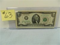 (10) 1976 $2 Fed. Res. Notes - Green Seal