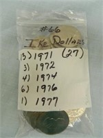 (27) 1971, 72, 74, 76, 77 Ike Dollars