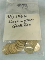 (38) 1964 Washington Quarters