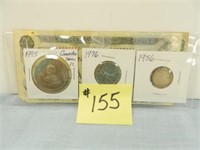 3 pc. Canadian Paper Money & (3) Coins
