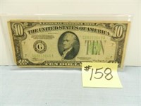 1934A Ser. $10 Federal Res. Note with Green Seal
