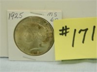 1925 Peace Silver Dollar - MS60