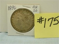 1896 Morgan Silver Dollar - AU-50