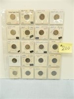 (20) Indian Cents 1858, 59, 60, 62, 63, 64, 65, 66