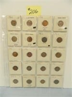 (20) Lincoln Cents 1929, 35, 36, 37, (2) 38, 39s,