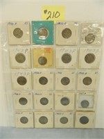 (20) Jefferson Silver Nickels, 1942P, (17) 43P,