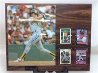 JOSE CANSECO SIGNED PLAQUE & TRADING CARDS