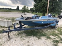 1991 Ranger Boat w/ axle Trailer