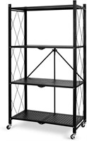 Foldable Shelving Unit Storage Rack on Wheels