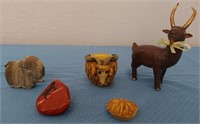 403 - DEER FIGURINE & CARVED MINIS