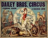 DAILEY BROS. CIRCUS COUNTER CARD