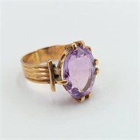 10k Rose Gold & Amethyst Ring