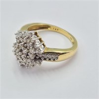 10k Gold & Moissanite Cluster Ring