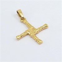 14k Gold St. Brigid Cross Charm