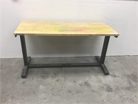 Adjustable Height Shop Table