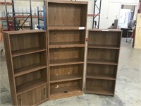 Lot of 3 Bookcases