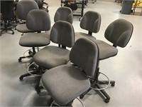 Lot of 7 Office Chairs on Wheels