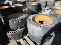 Skid of 4 Skid Loader Tires (5005)