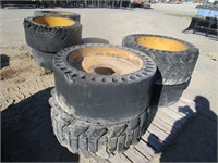 Skid of 4 Skid Loader Tires (5007)
