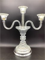 Crystal Bent Glass Candlelabra