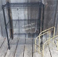 3 tier wire rack and Magazine Rack - A