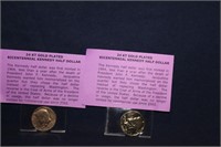 24 KT Gold Plated BiCentennial Kennedy half dollar