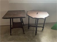 (2) old parlor tables