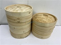 Lot Of Bamboo Steamer Baskets