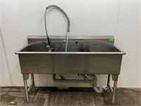 Custom All Stainless Steel 3 Comp Sink W/ Spray