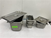 Lot Of Stainless Steal Steam Pans