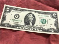 $2.00 bill Uncirculated