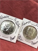 Lot of two 1964 uncirculated Kennedy half dollars