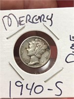 1940-s Mercury dime 90% silver