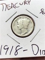 1918 Mercury dime 90% silver