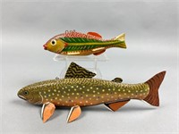 2 Lou Petrucco Fish Spearing Decoys