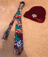 Aggie Beanie & Fun Cow Tie