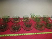 Vintage Green Depression Glass Collection