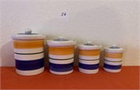 4 pcs Canister Set Hand Painted Italy ‘Clizia’