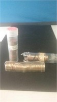2 1/2 rolls of various pennies