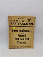 Mccormick parts catalogue rare