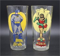 (2) Pepsi DC Superhero Glasses - Batman & Robin