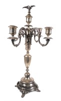 Massive Austrian 800 Silver 5 Light Candelabra