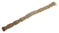 14K Yellow Gold Gent's Diamond Bracelet 4.08 ct