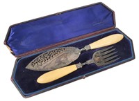 Antique Victorian Sheffield Fish Serving Set