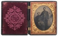 Antique Tintype Two Civil War Soldiers