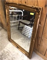 GOLD FRAME BEVELED MIRROR