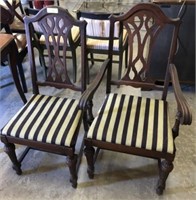 PAIR OF ANTIQUE UPHOLSTERED CHAIRS